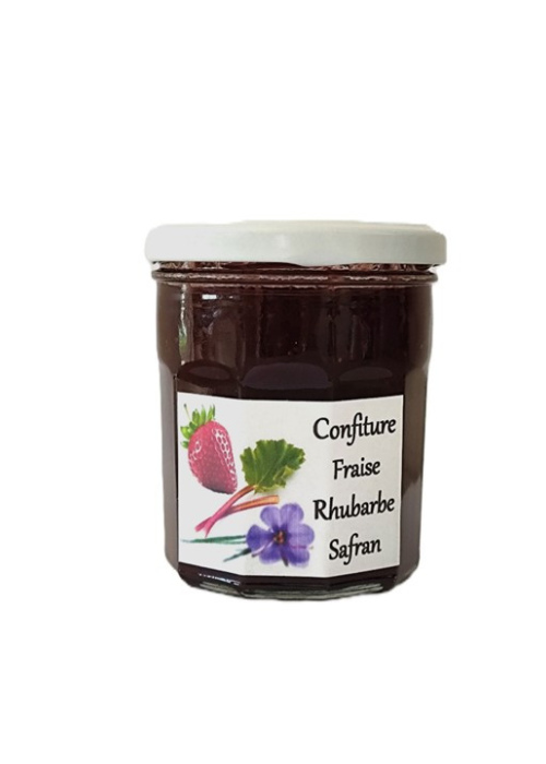 Confiture fraise rhubarbe safran 200g